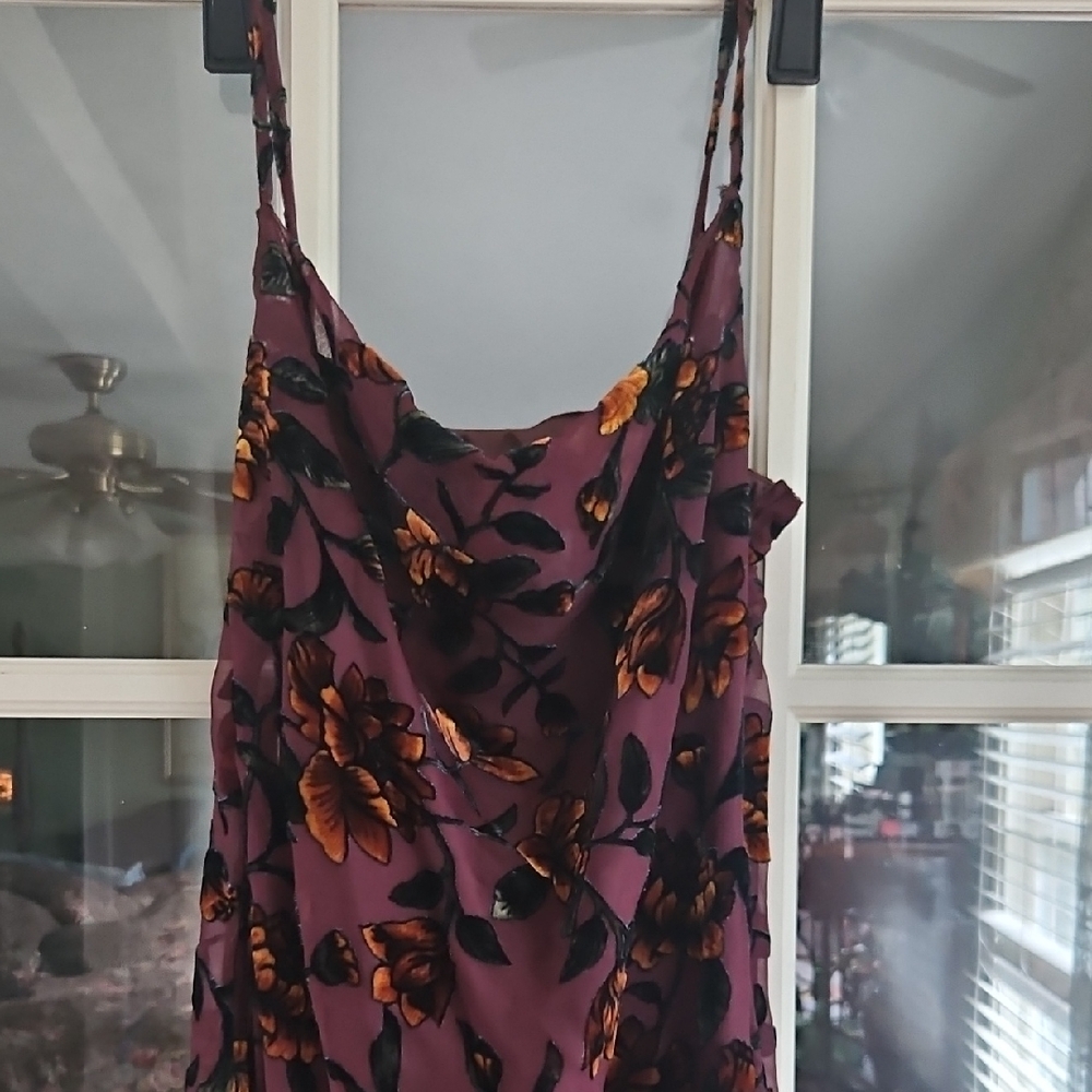 Bridesmaid/wedding Guest/Evening Velvet  Burn-out Dress